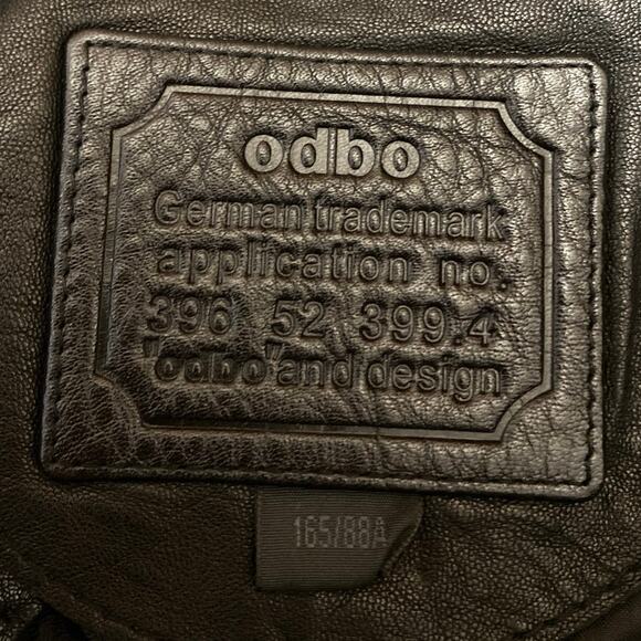 Odbo Women's Black Faux Vegan Leather Sleeveless High Neck Tunic Tank Top Size S - Picture 4 of 4